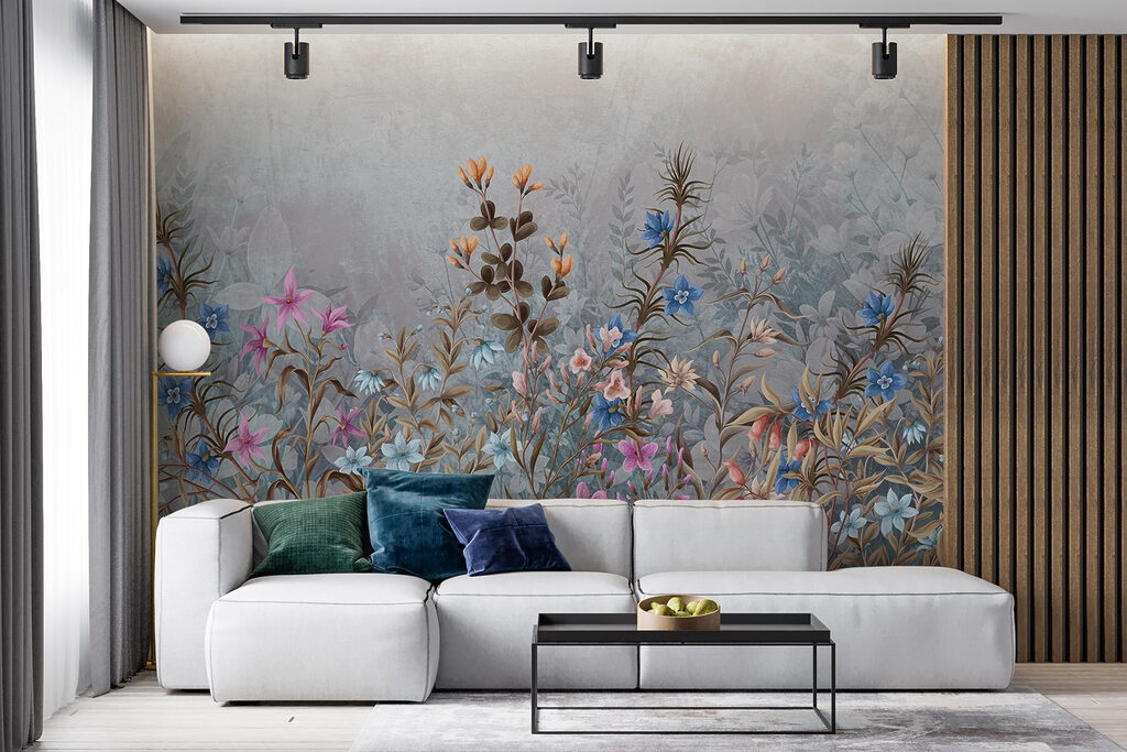 Schilderij van bloemen en bladeren w08428pig41r 1024x683 - Schilderij van bloemen en bladeren
