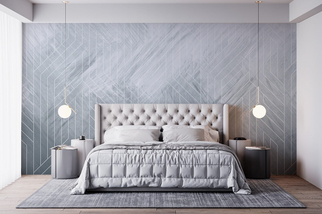 White lines on a gray surface