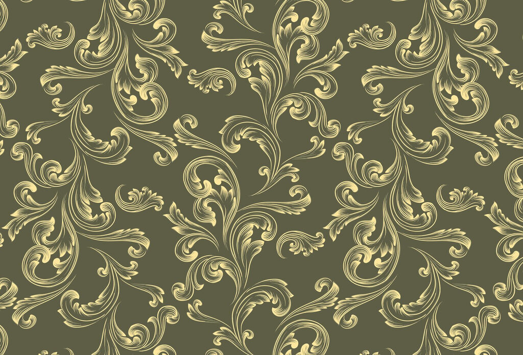 Patroon van swirls op een groene achtergrond Patroon van swirls op een groene achtergrond