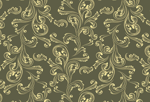 Patroon van swirls op een groene achtergrond Patroon van swirls op een groene achtergrond