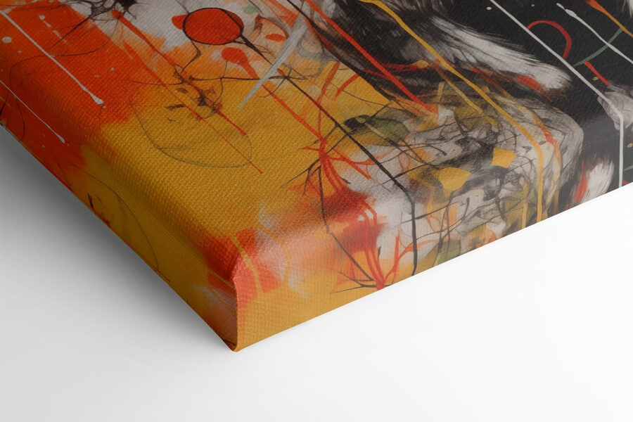 Schilderij van een kangoeroe Schilderij van een kangoeroe