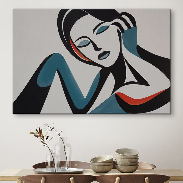 Schilderij van een vrouw Schilderij van een vrouw