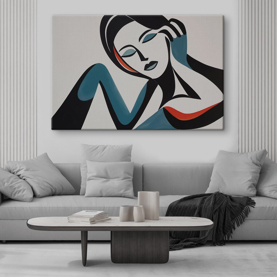 Schilderij van een vrouw