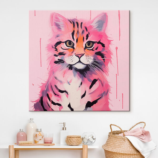 Schilderij van een kat Schilderij van een kat