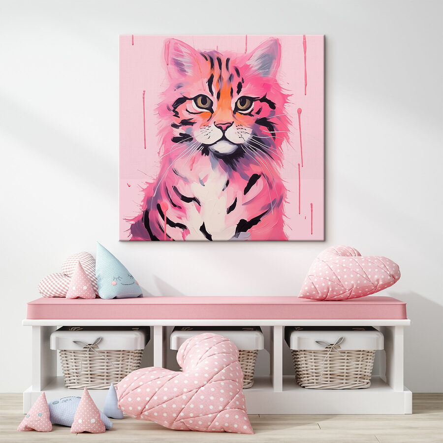 Schilderij van een kat Schilderij van een kat