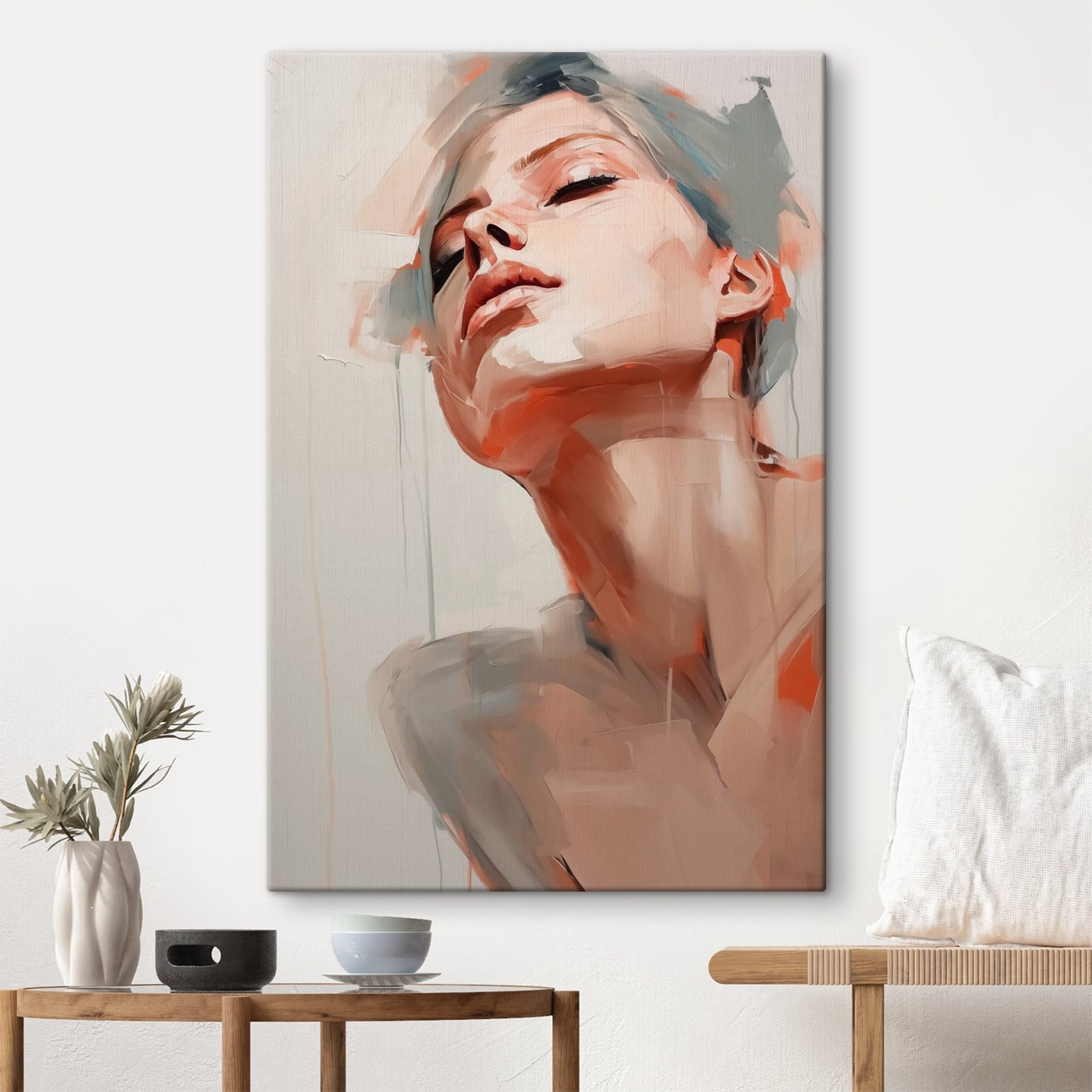 Painting of a woman's face