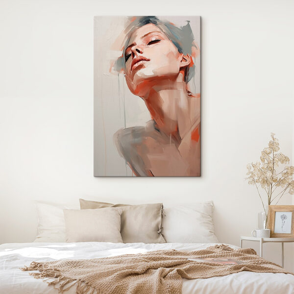Schilderij van een vrouw’s gezicht Schilderij van een vrouw’s gezicht