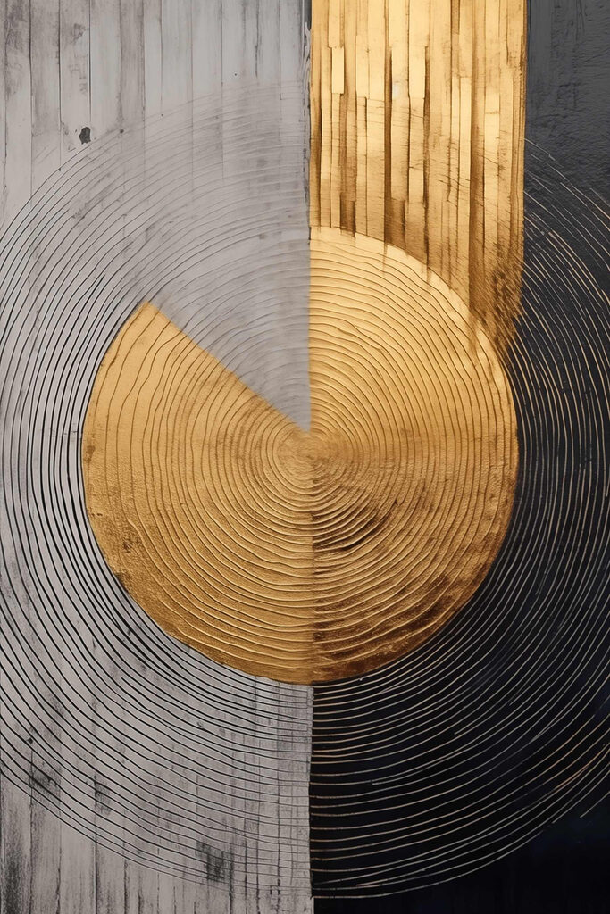 Textured circles in contrasting tones