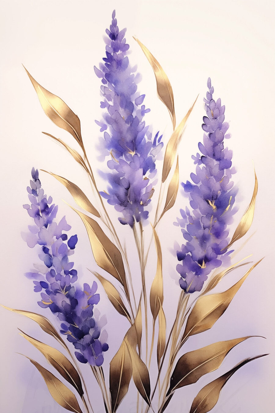 Delicate bloemen in zachte lavendeltinten