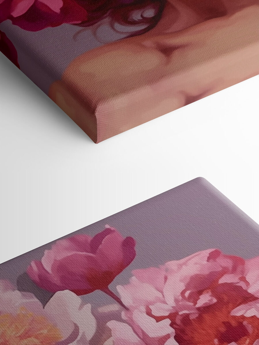 Vrouw met bloemen op haar hoofd Vrouw met bloemen op haar hoofd
