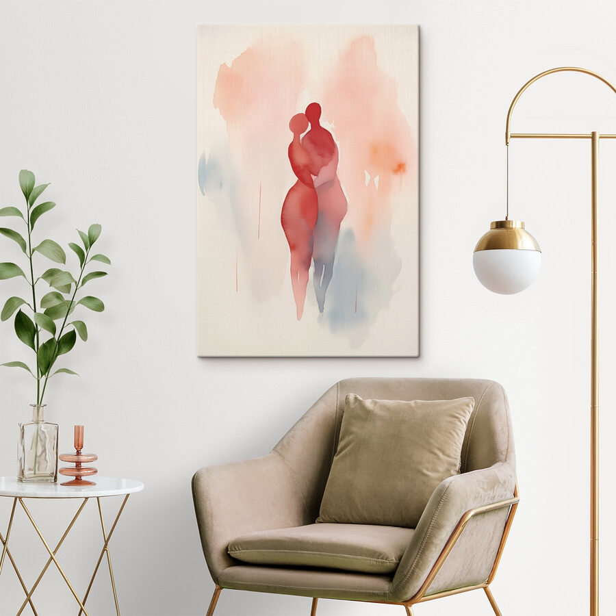 Aquarel van twee mensen