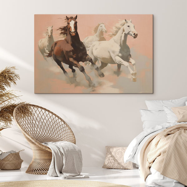 Groep rennende paarden Groep rennende paarden