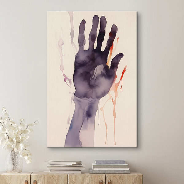 Hand met verfspetters Hand met verfspetters