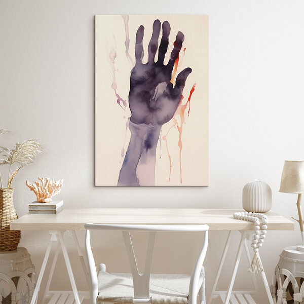Hand met verfspetters Hand met verfspetters