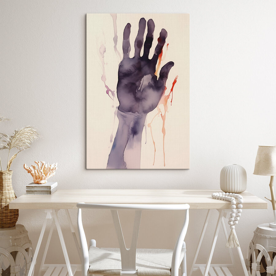 Hand met verfspetters Hand met verfspetters