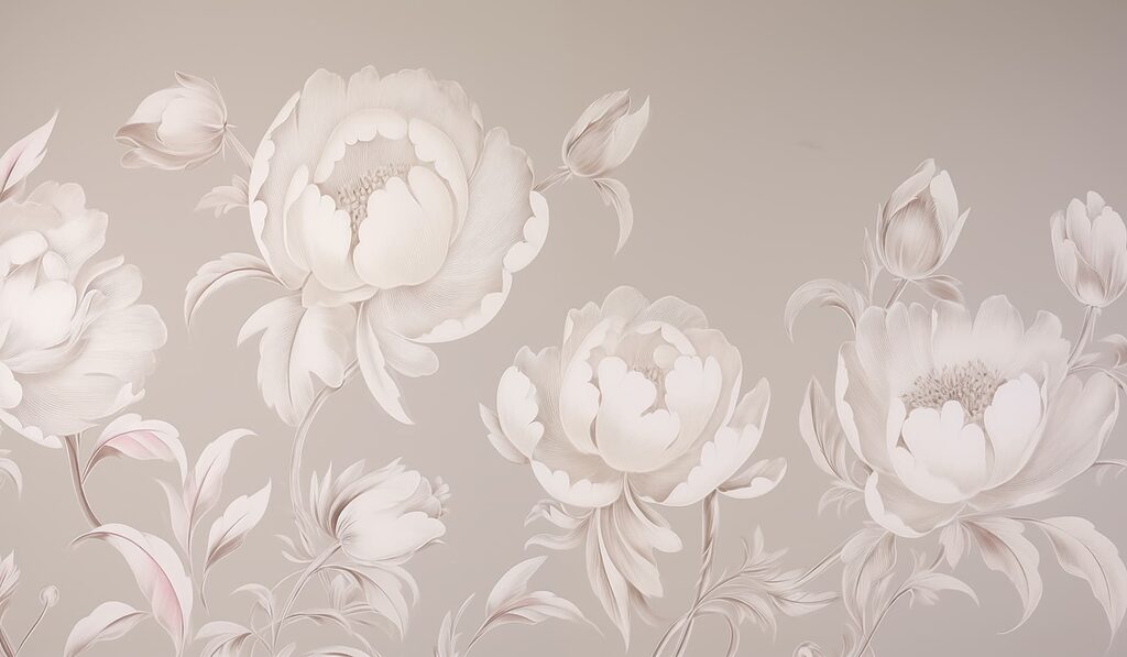 Behang met bloemen Behang met bloemen