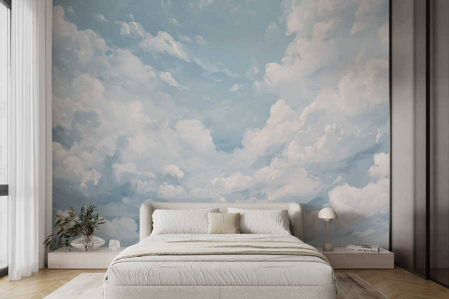 Blauwe lucht met wolken