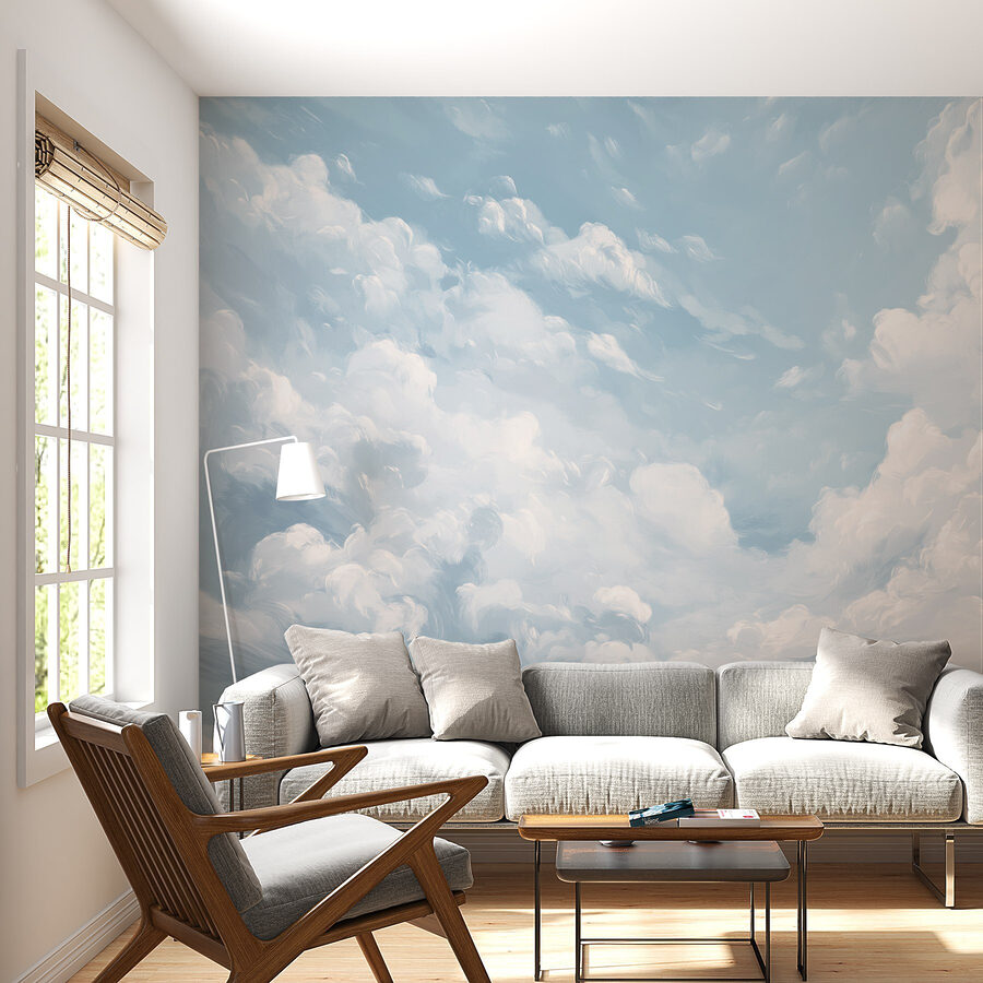 Blauwe lucht met wolken