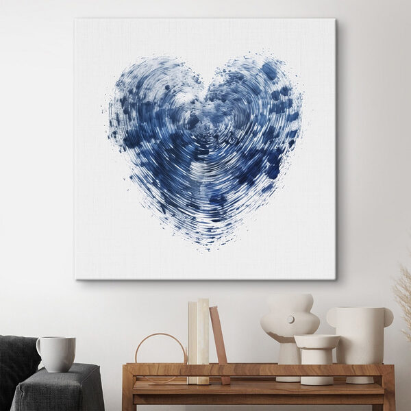 Blauw hart met witte achtergrond Blauw hart met witte achtergrond