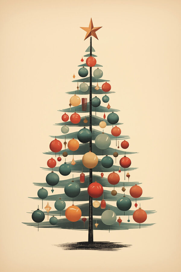 Kerstboom met ornamenten Kerstboom met ornamenten