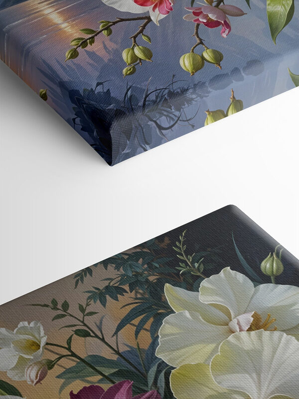 Schilderij van bloemen in een vaas Schilderij van bloemen in een vaas