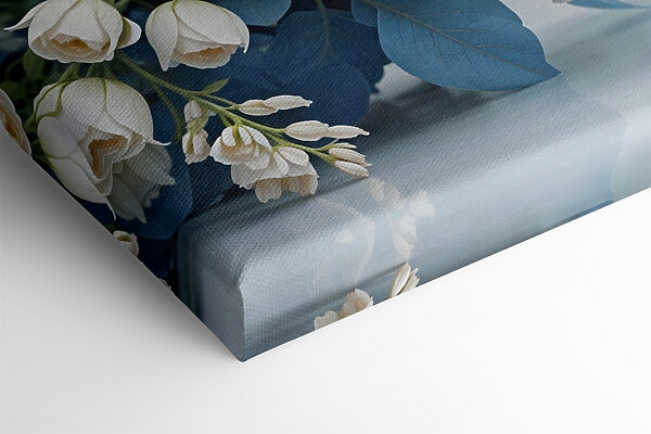 Boeket van witte en blauwe bloemen Boeket van witte en blauwe bloemen