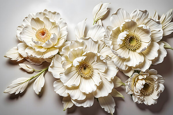 Groep witte bloemen Groep witte bloemen