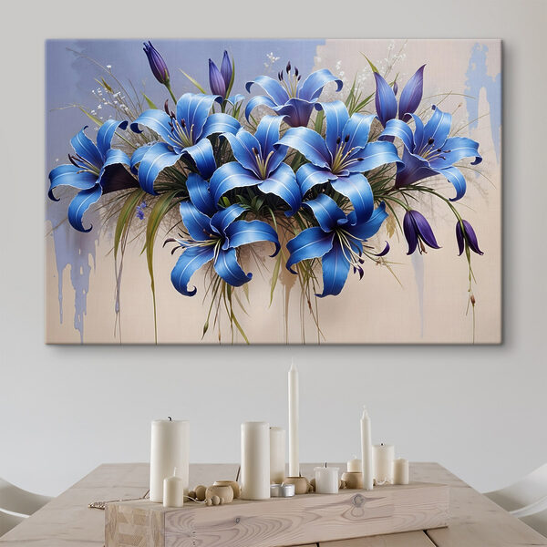 Groep blauwe bloemen Groep blauwe bloemen