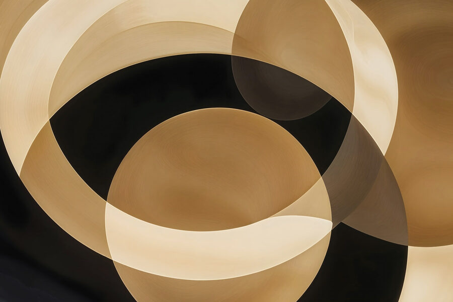 Abstracte cirkels op een donkere achtergrond