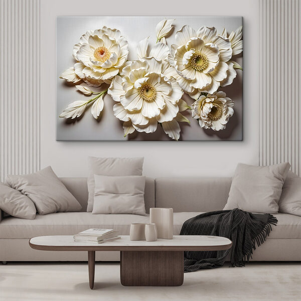 Groep witte bloemen Groep witte bloemen