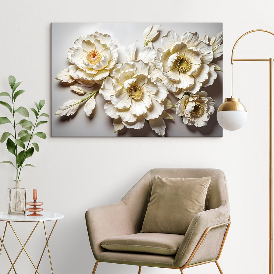 Groep witte bloemen Groep witte bloemen