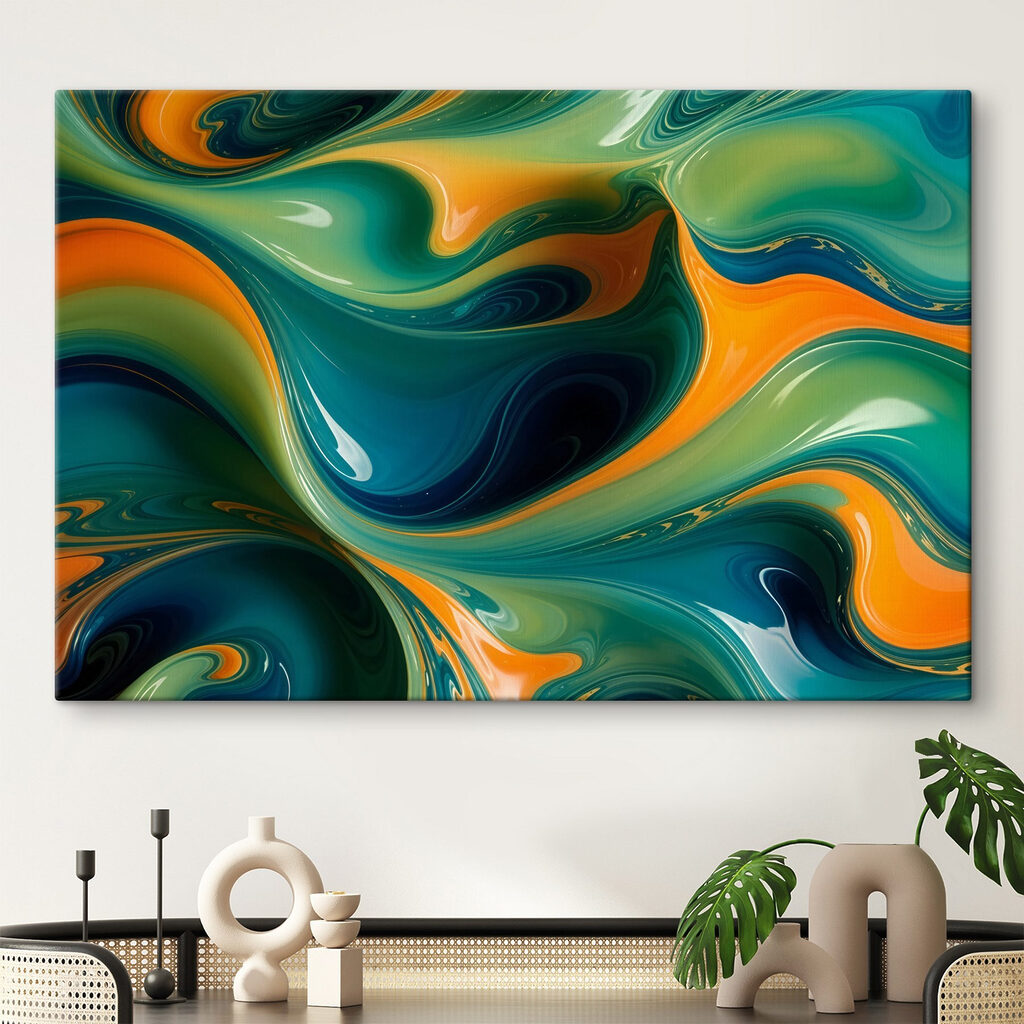 Colorful swirls of paint Colorful swirls of paint