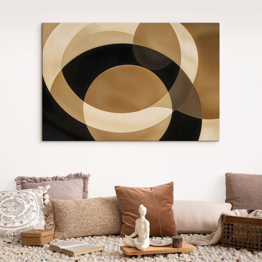 Abstracte cirkels op een donkere achtergrond