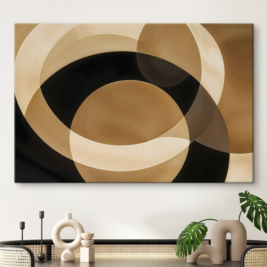 Abstracte cirkels op een donkere achtergrond