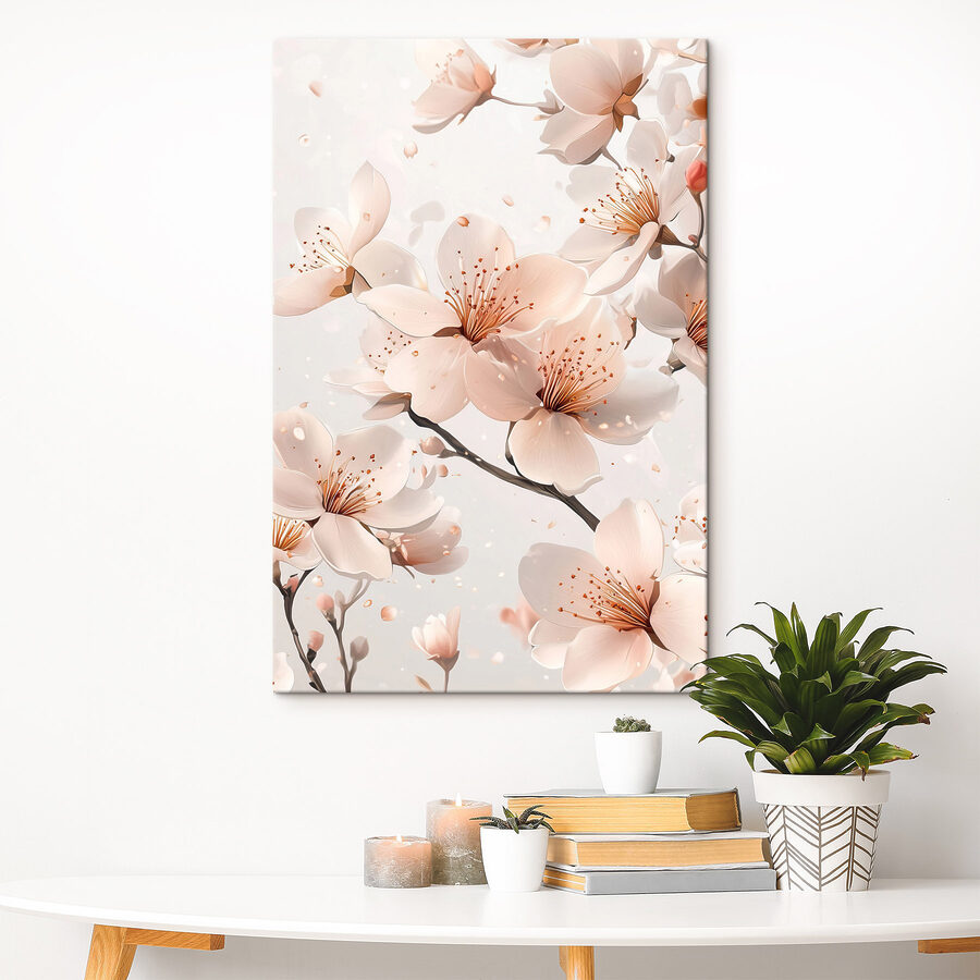 Delicate bloesems in zachte tinten