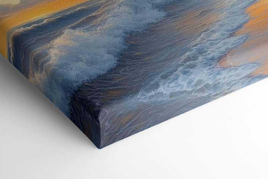 Golven die neerstorten op het strand