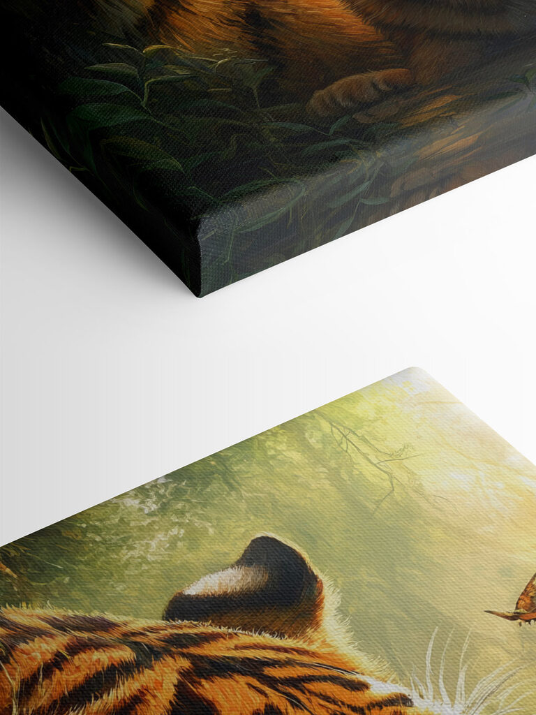 Tiger and a cub in the jungle