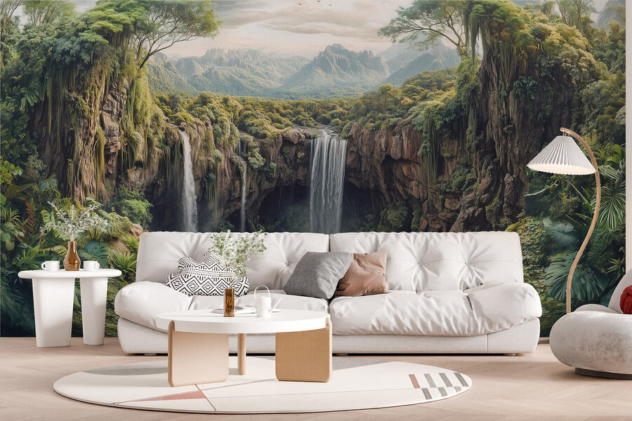 Waterval in een bos