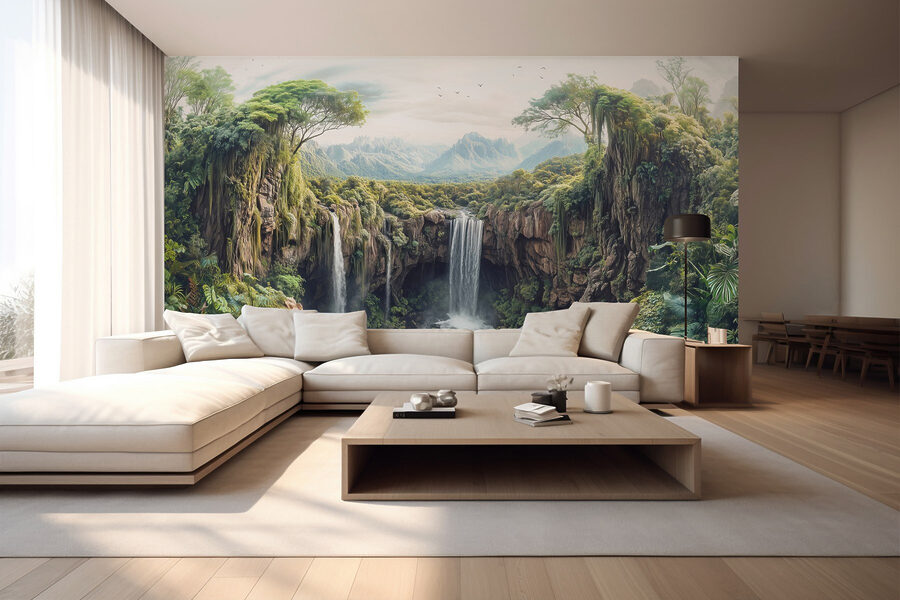 Waterval in een bos