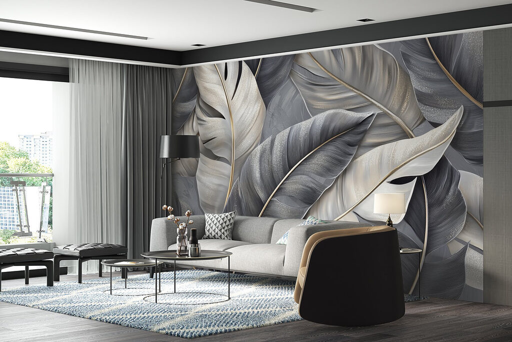 Group of feathers on a grey surface Group of feathers on a grey surface