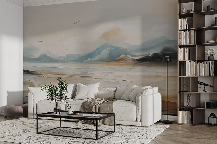 Schilderij van een woestijnlandschap Schilderij van een woestijnlandschap