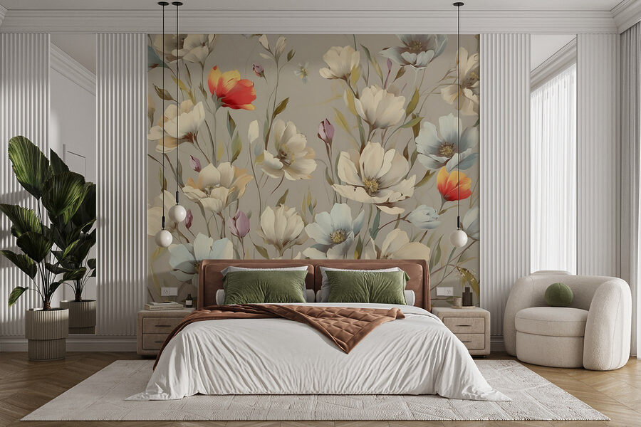 Levendige bloemen in zachte pasteltinten