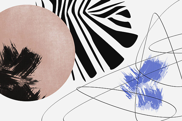Abstracte vormen creëren een dynamische compositie Abstracte vormen creëren een dynamische compositie