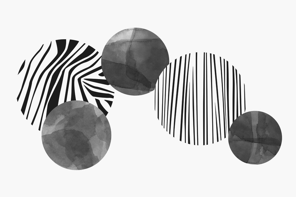 Groep cirkels met zebrastrepen Groep cirkels met zebrastrepen