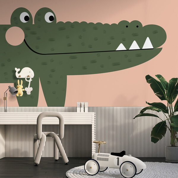 Cartoon van een krokodil Cartoon van een krokodil