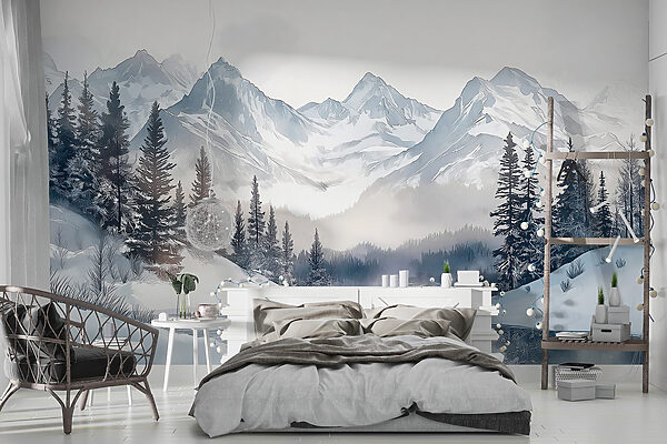 Meer omringd door sneeuw en bergen w02357pib14r 600x400 - Meer omringd door sneeuw en bergen