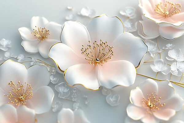 Groep witte bloemen Groep witte bloemen