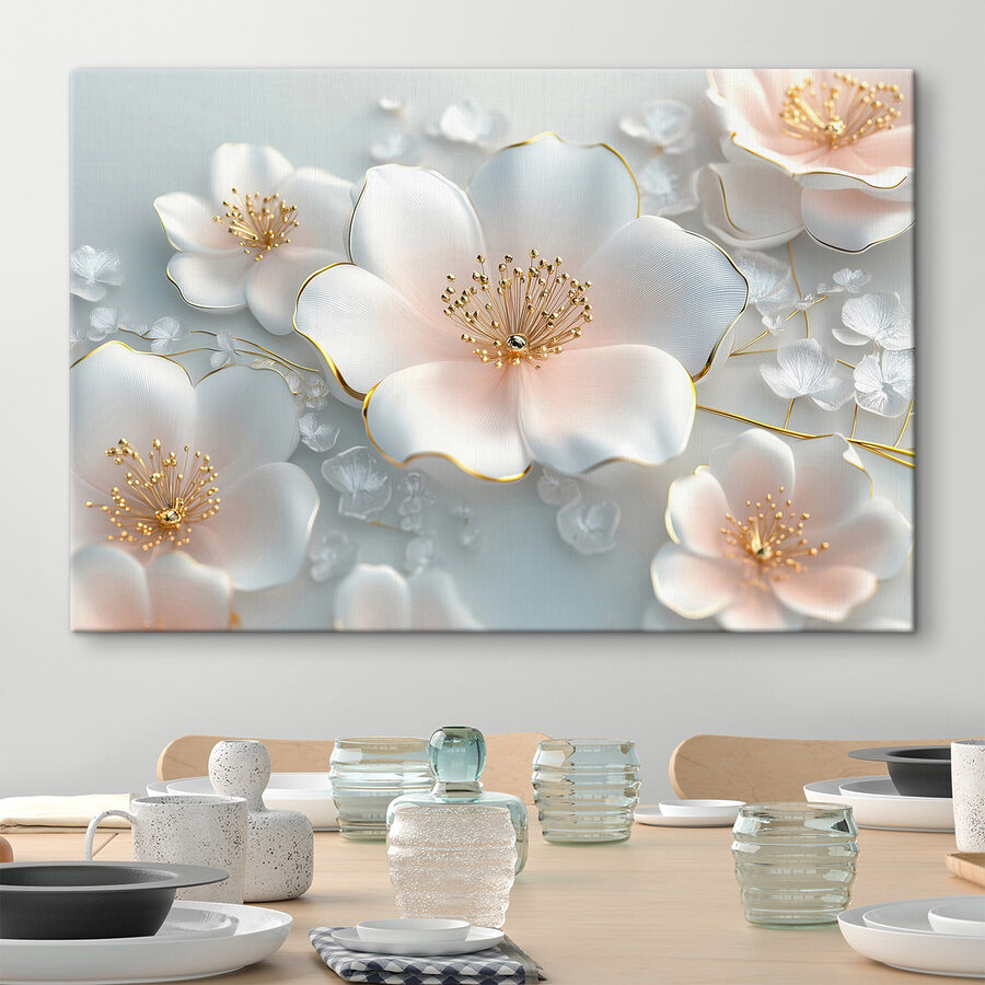 Groep witte bloemen