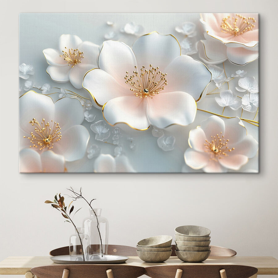 Groep witte bloemen