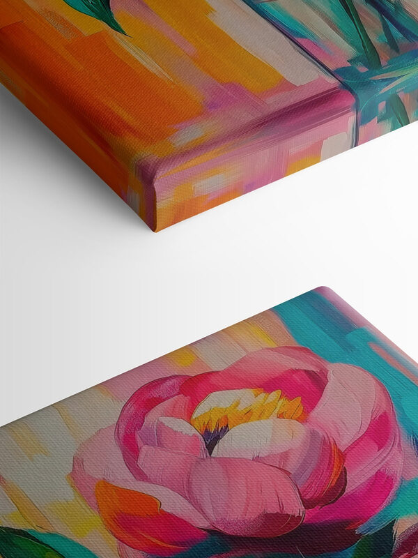 Schilderij van bloemen in een vaas Schilderij van bloemen in een vaas